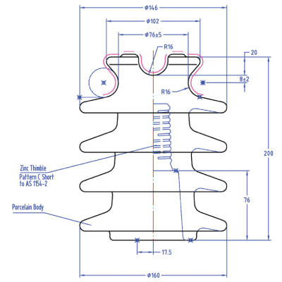 33kV Pin Type Insulator